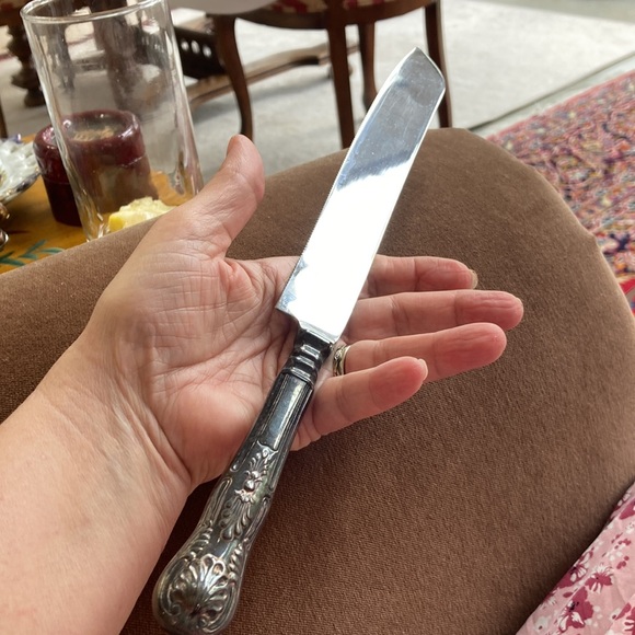 Bridalane stainless steel heavy cake or set big knife. Olde patina. - Picture 4 of 5